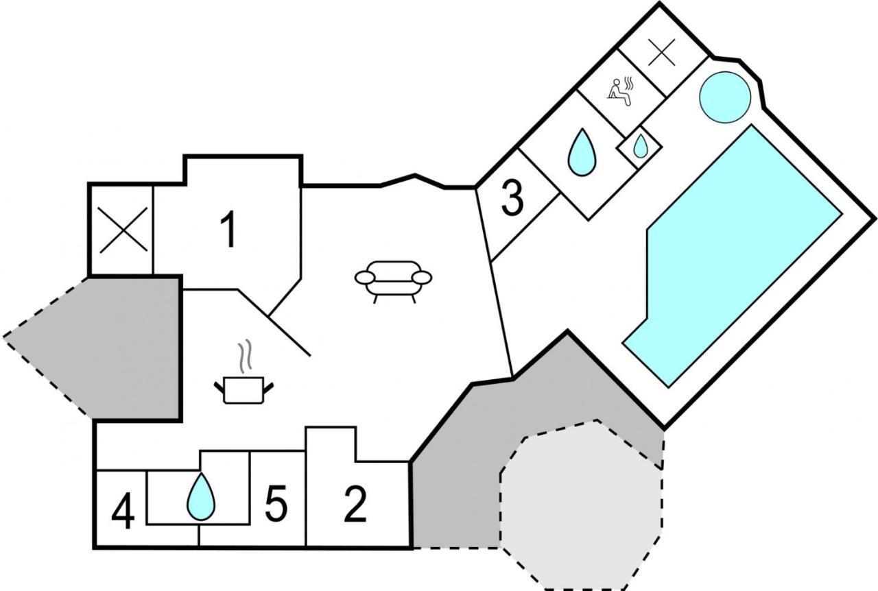 Вилла Kranich Poolferienhaus Hohendorf  Экстерьер фото